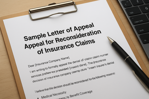 How to Write a Powerful Sample Letter of Appeal for Reconsideration of Insurance Claims